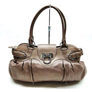 Ferragamo Hand Bag Metalic Leather